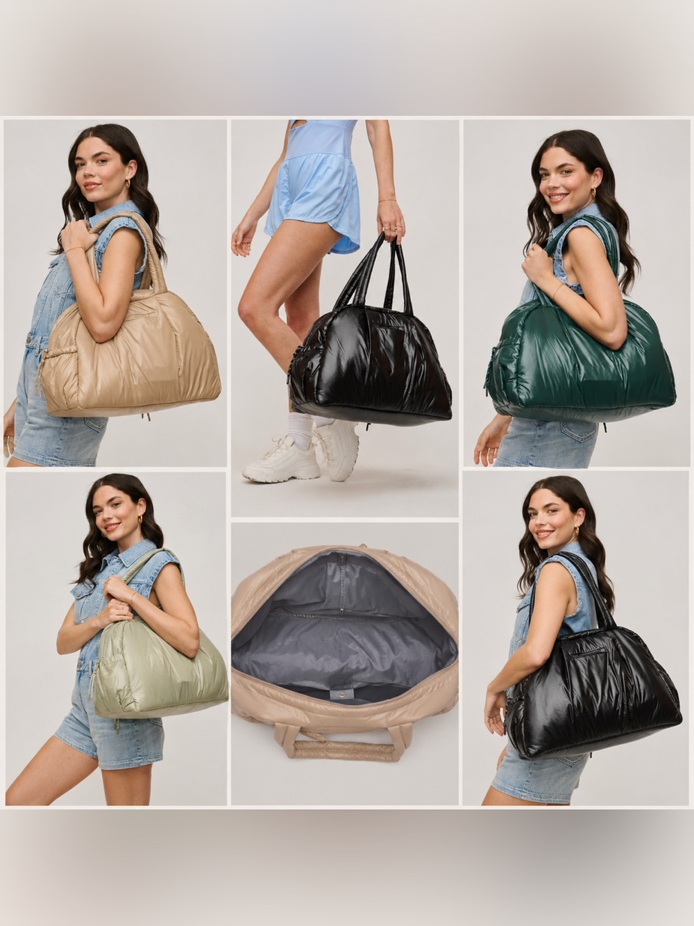 Rae Nylon Dome Bag-  Sage Green
